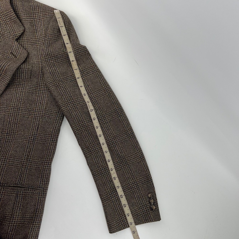 Vito Rufolo Vintage Silk Wool Blazer 39L Lanificio Glen Plaid Italy Sport Coat - Picture 9 of 12